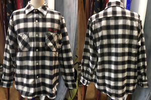 SC28763 8/2 HEAVY TWILL CHECK WORK SHIRTS （ブラック）