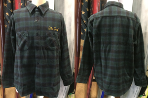SC28763 8/2 HEAVY TWILL CHECK WORK SHIRTS （ネイビー）