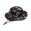 TAVARUA TM1005 STANDARD SURF HAT BOTANICAL BLACK